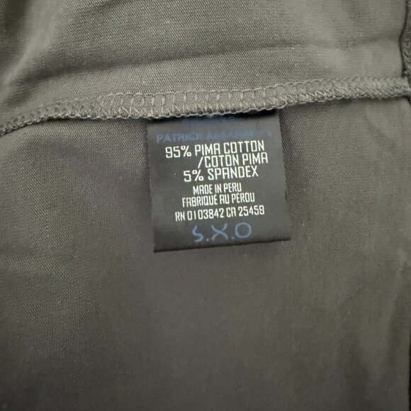 Patrick Assaraf - Lightweight Pima Cotton Classic T-Shirt - Charcoal - Large - Picture 2 of 2